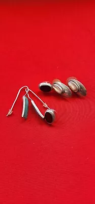 Vintage Sterling Signed Native American Earrings Lot Pre Owned Condition SH • $50