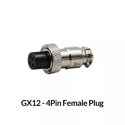 GX12 Connector Metal Inline Cable Butt Joint Aviation Plug Socket 2P To 7P 12mm • £4.19