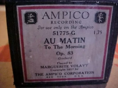 Ampico Au Matin Player Piano Roll • $4.99