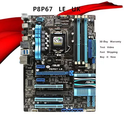 For ASUS P8P67 LE Intel P67 Motherboard LGA1155 DDR3 I/O Shield Tested • $163.03