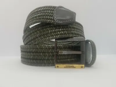 NWT Versace Collection V910187 VM00099 Men's Adjustable Braided Belt • $89.99