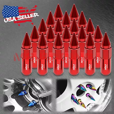 Red 20pcs M12X1.25 Spiked Extended Lug Nuts For Nissan Rouge Altima 370z 350z • $28.98