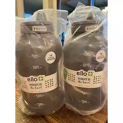 2 Bottles - Ello Hydra Half Gallon Water Bottle With Straw - Gray - 64 Oz. • $10.50