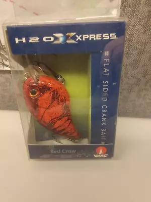 H2O Xpress Flat Sided Crank Bait RED CRAW Fishing Lure New • $12.39