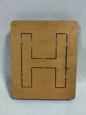 Letter H 4  Accu-Cut Accucut Ellison Educational Wooden Dies 5x6 Arts & Crafts • $10