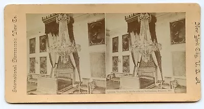 Queen Victoria 's Bedroom At Versailles  France Chandelier Royalty Stereoview • $11.99