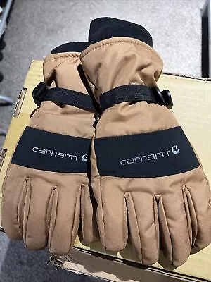Brown Carhartt A511 Insulated Waterproof Cold Weather Gloves Size XLarge Men's • $19