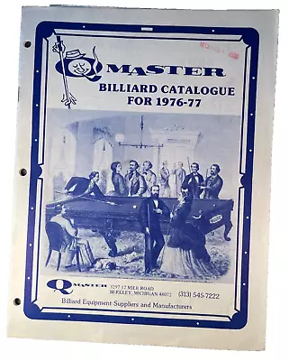 Master Billiard Catalogue For 1976-77 • $7.99