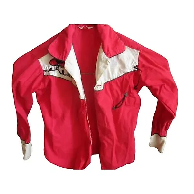 SMALL 8 Vintage 1950's Boys Western Shirt RELIC PROJECT SANFORIZED KAYNEE Red • $16.04