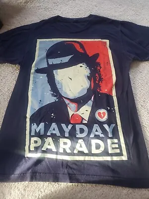 Mayday Parade Band Shirt 2007 A Lesson In Romantics / Miserable At Best Navy • $19.99