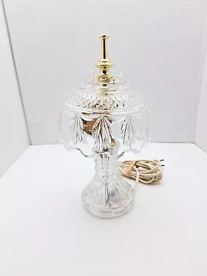 Vintage Cut Crystal Glass Boudoir Bed Side Night Light Table Lamp 11  • $45.99