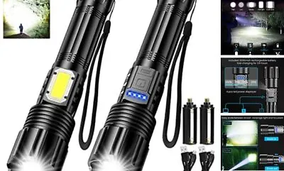 Rechargeable LED FLashlights 8000 High Lumens Super Bright LED Tactical  • $38.63