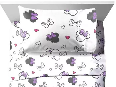 Minnie Mouse  Purple Love  Kids Microfiber Twin Sheet Set - W6067804201 • $31.95