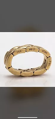 Vintage Chanel Matelasse Quilted Coco Crush   18k Yellow Gold Ring 7mm Size • $1600