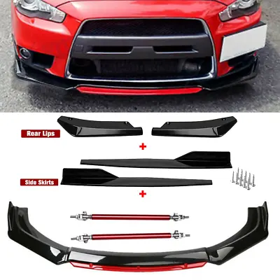 $59.99 • Buy Front Rear Bumper Lip Spoiler Diffuser Body Kit Side For Mitsubishi Lancer EVO X