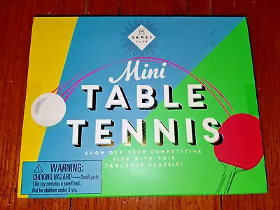 Mini Table Tennis Ping Pong Game Convert Any Table Indoor Outdoor Fun Or Travel • $12.99