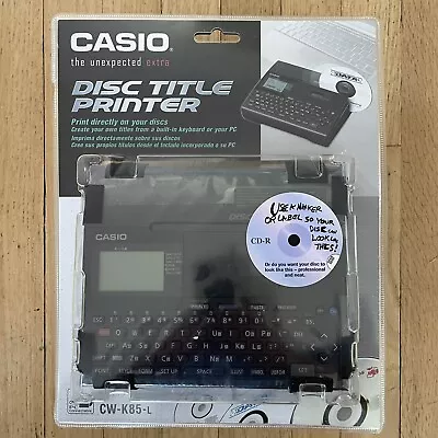 Casio CW-K85-L  Disc Title Printer Compact Disc CD DVD Printer NEW / READ* • $100