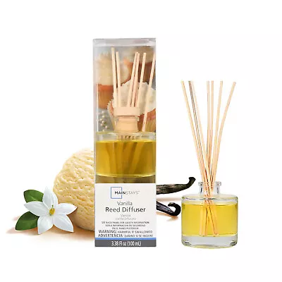 100ml Mainstays Vanilla Boutique Reed Diffuser Home Fragrance Aromatherapy • £7.95