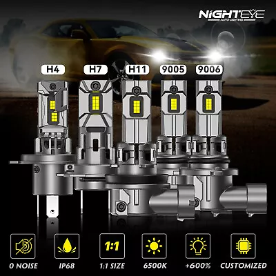 NIGHTEYE H4 H7 H11 9005 9006 LED Headlight Bulbs 70W 30000LM High Low Dual Beam • $32.99