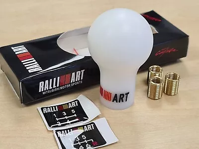 RALLIART Gear Shifter Knob Stick For Mitsubishi Colt Lancer Evo Evolution WHITE • $28