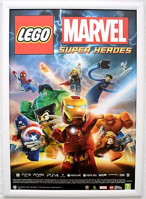 LEGO Marvel Super Heroes RARE PS4 XBOX ONE 42cm X 59cm Promotional Poster #1 • £19.99