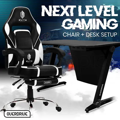 $429 • Buy 【EXTRA10%OFF】OVERDRIVE Gaming Chair Desk Racing Seat Setup PC Combo Office