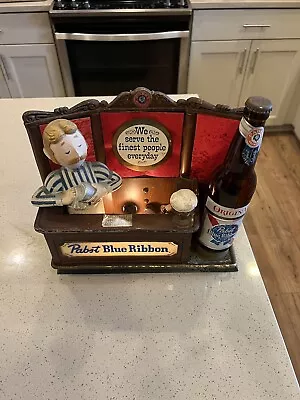 Vintage Pabst Blue Ribbon Bartender 50’s Lighted Advertising Bar Sign Working! • $96.09