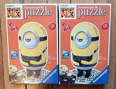 2 LOT DESPICABLE ME 3 Ravensburger 2017 3D PUZZLES 54 Pieces Ages 7+ NEW • $22