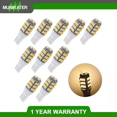 10PCS T10 W5W 921 RV For Camper Trailer 12V LED Interior Light Bulbs Warm White • $9.05