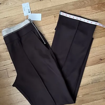 $395 NWT Helmut Lang  Wide Leg Elastic Trouser  Elastic Wool Pants Size 12 • $179