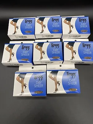 $11.99 • Buy Leggs Day Sheer Control Top Pantyhose Size Q++ NUDE Lot Of 8 Pairs Women