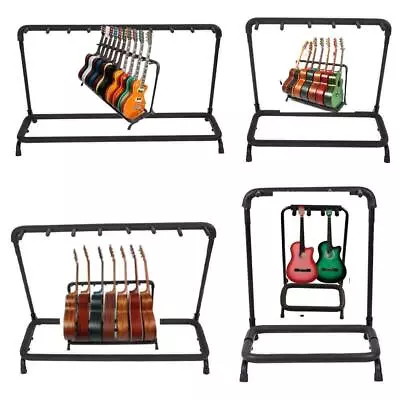 Glarry 3/5/7/9 Guitars Holder Rack Stand Multi Guitars Instrument Display Stand • $27.95