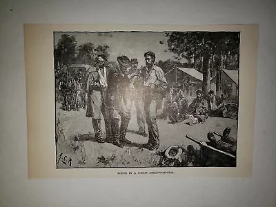 Battle Of Shiloh Union Field Hospital 1888 Civil War CC Sketch Print • $19.99