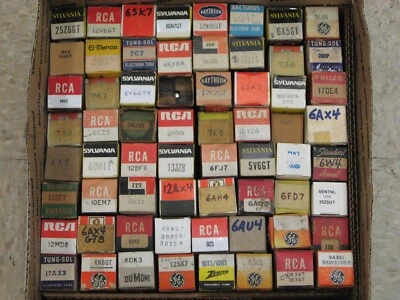 $15.75 • Buy Box Lot Of [64] Vintage TV / AUDIO / GUITAR / AMPLIFIER / HAM / RADIO Tubes