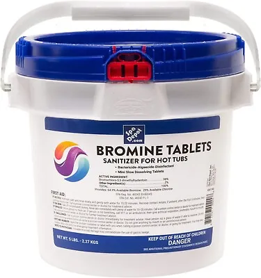 $82.95 • Buy Spa Depot Bromine Tablets For Hot Tubs & Pools - 5lb Bucket Sanitizing Brom Tabs