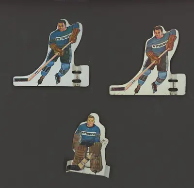 1960's Vintage Coleco Table Hockey Metal Players Pittsburgh Lot (3)   *8301 • $16.68