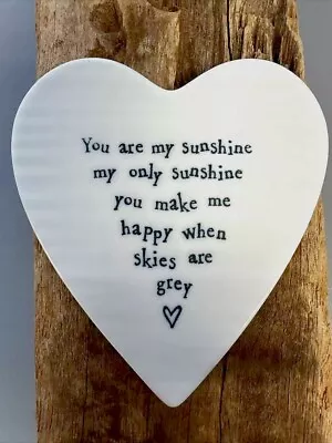 East Of India Porcelain Coaster “You Are My Sunshine..” Friendship Keepsake Gift • £6.75