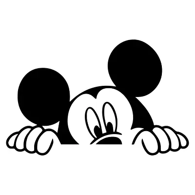 Disney Mickey Mouse Peeking Vinyl Sticker Decal Laptop Window Bottles • £2.79