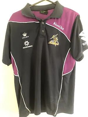 Melbourne Storm NRL Authentic Polo Shirt Size Medium • £11.88