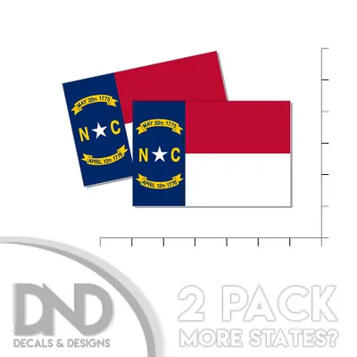 North Carolina State Flag Sticker Decal Bumper NC Carolinian State 2 Pack 5in • $2.99