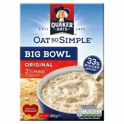 Quaker Oat So Simple Big Bowl Original Porridge - 10 X 39g (0.86lbs) • $22.79