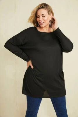 $24.48 • Buy Sara Pocket Front Tunic Womens Plus Size Clothing  Tops Tunic