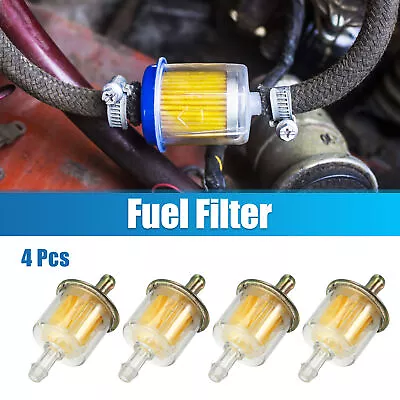 4pcs Fits 3/8  Gas Inline Fuel Filters For Small Engines ATV UTV Motorbike • $8.99