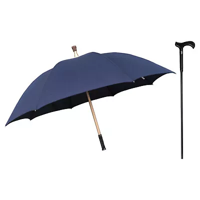 Navy Blue Walking Stick Umbrella • £35