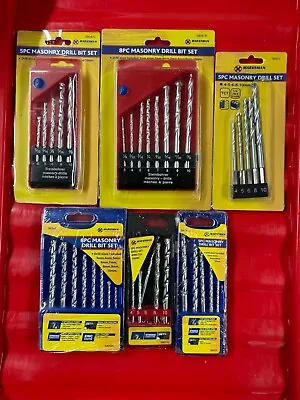 Masonry Drill Bit Set Stone Brick Concrete Wall Masonary 5pc And 8pc Sets Tools • £3.69