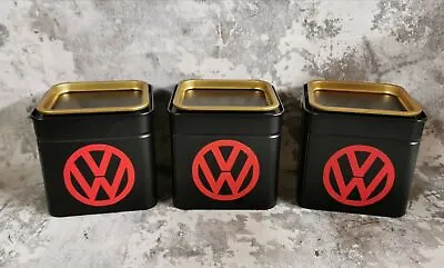 3 X CamperStorage Jars VW Copper  Tea Coffee Sugar Canisters Kitchen Containers • £16.50