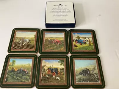 £8 • Buy Border Fine Arts James Herriot Set Of 6 Coasters Tractors B0397
