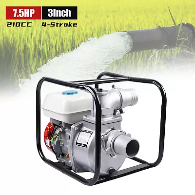 4Stroke 7.5 HP Gasoline Water Pump 3  Portable Gas-Powered Semi-Trash Water Pump • $171