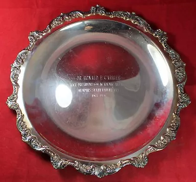 1963-1970 Memphis State Silverplate Award Tray - Ronald Carrier - JMU • $20.69