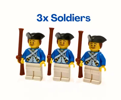 LEGO Icons Pirates Eldorado Fortress 10320: Imperial Bluecoat Minifigures 3 Pack • $25